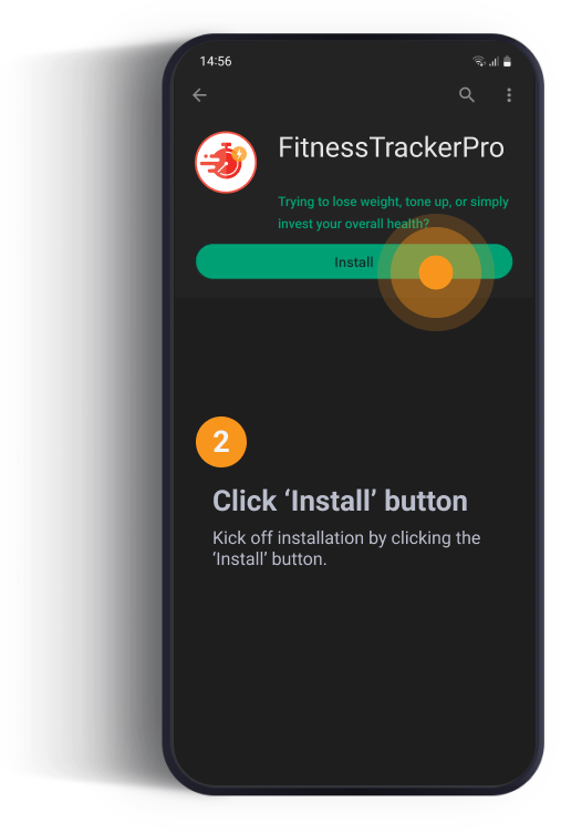 Install the FitnessTrackerProForMobile app